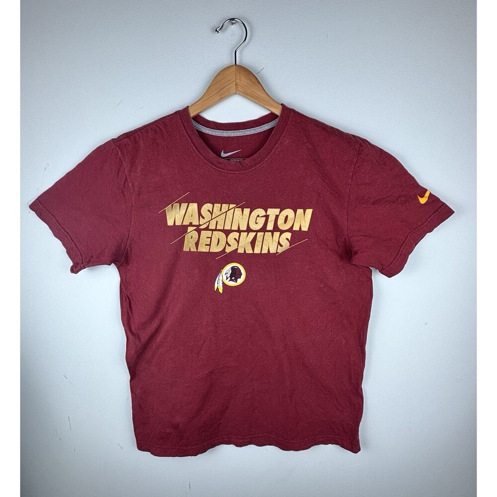 VTG Men's Washington Redskins Commanders Nike Burgundy Gold Shirt NFL Large